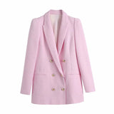 Sheryl Double-Breasted Tweed Blazer