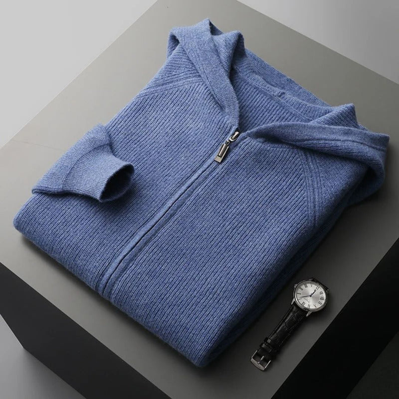Silas Zip Cashmere Cardigan