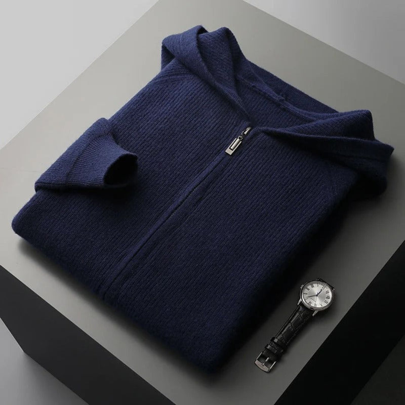 Silas Zip Cashmere Cardigan