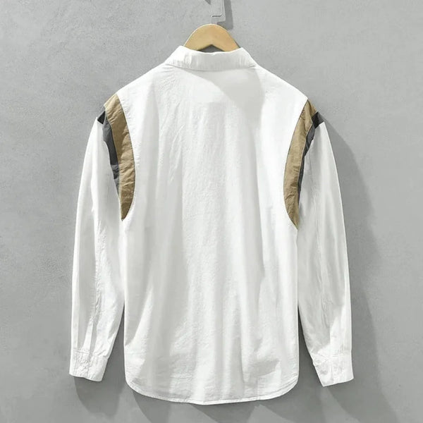 Tristan Colorblock Cotton Long Sleeve Shirt