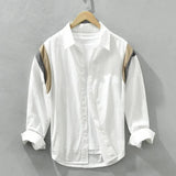 Tristan Colorblock Cotton Long Sleeve Shirt