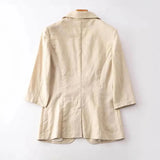 Vicky 3/4 Sleeve Linen Blazer