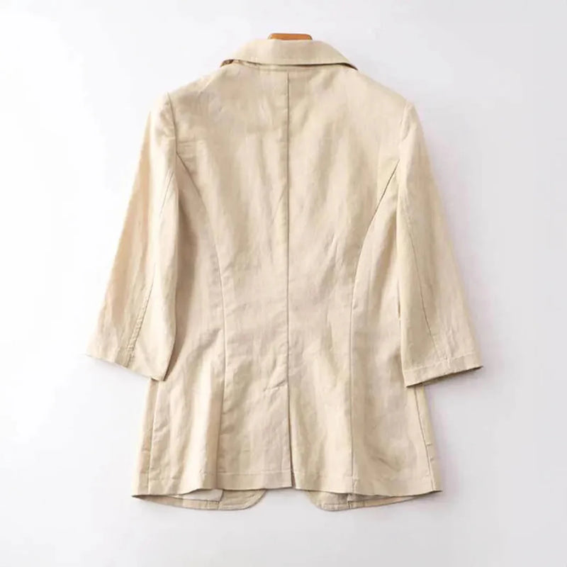 Vicky 3/4 Sleeve Linen Blazer