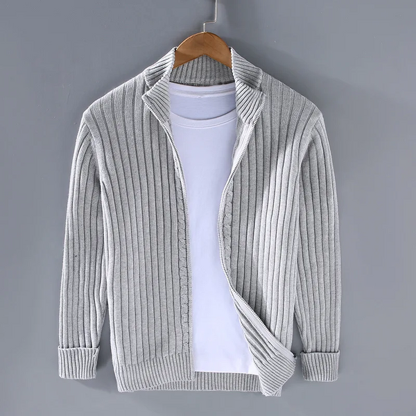 Aurelian Ribbed Zip Cardigan