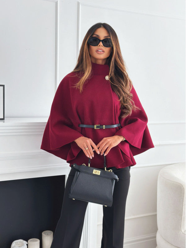 LEAMA – Chic Butterfly Jacket with Belt