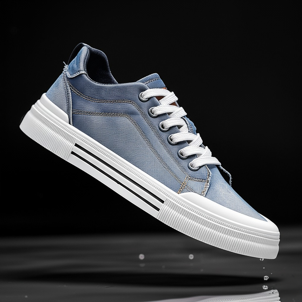 Jason Low-Top Denim Sneakers