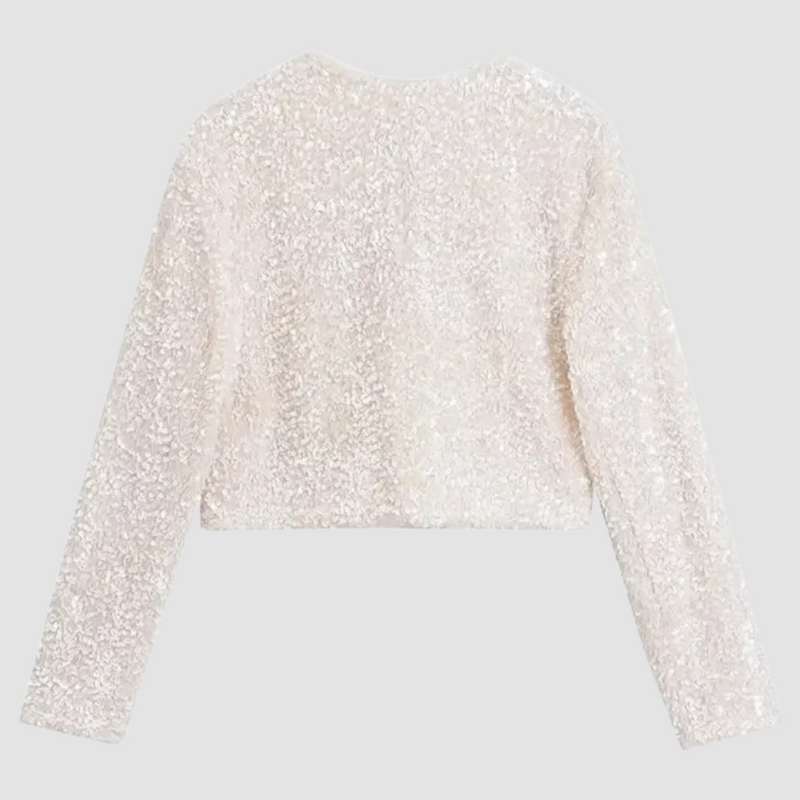 Lucille Sequin Bow Blazer